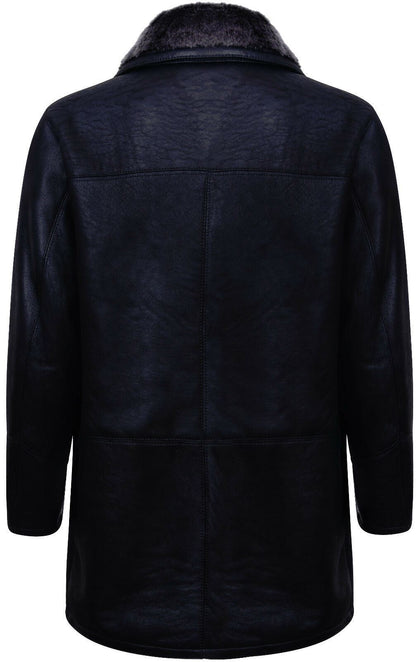 Mens Warm Sheepskin Leather Overcoat-Ilford