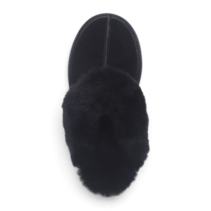 Womens Genuine Sheepskin Fur Mule Winter Slippers