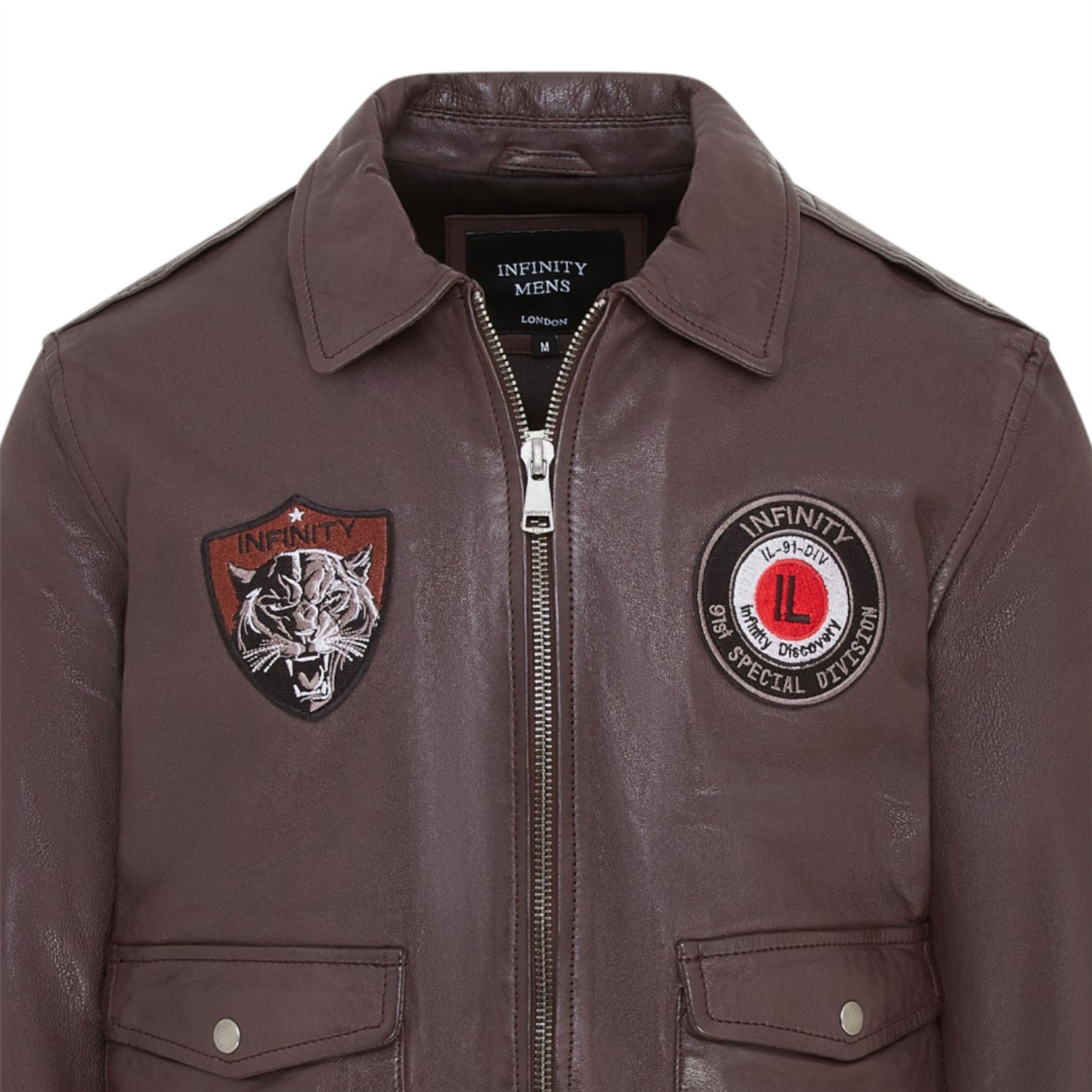 Men’s Leather Bomber G-1 Aviator Collar Jacket  - Maverick
