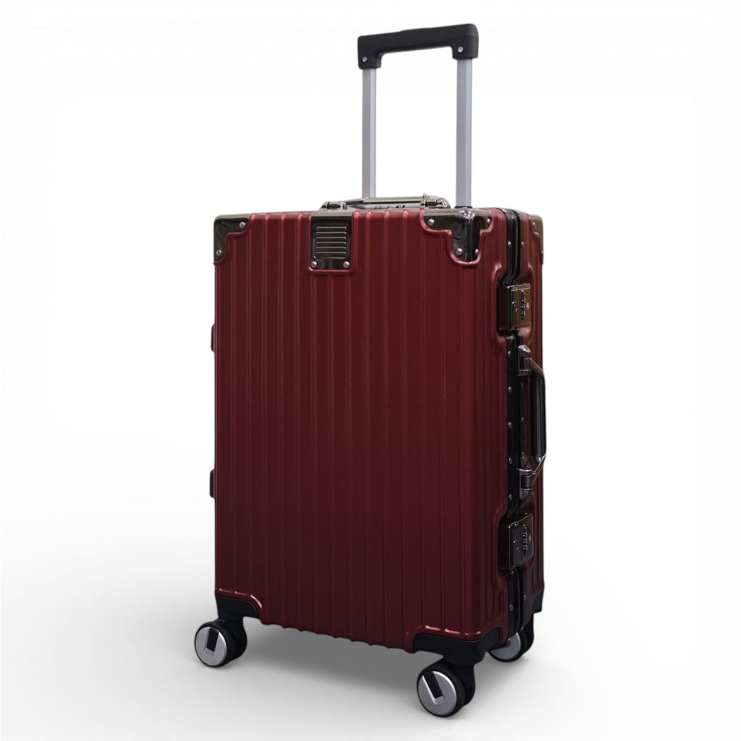 Airdrie Cabin Hard Shell Suitcase in Charcoal Red