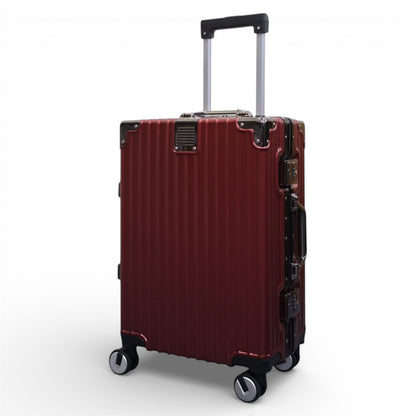 Airdrie Cabin Hard Shell Suitcase in Charcoal Red
