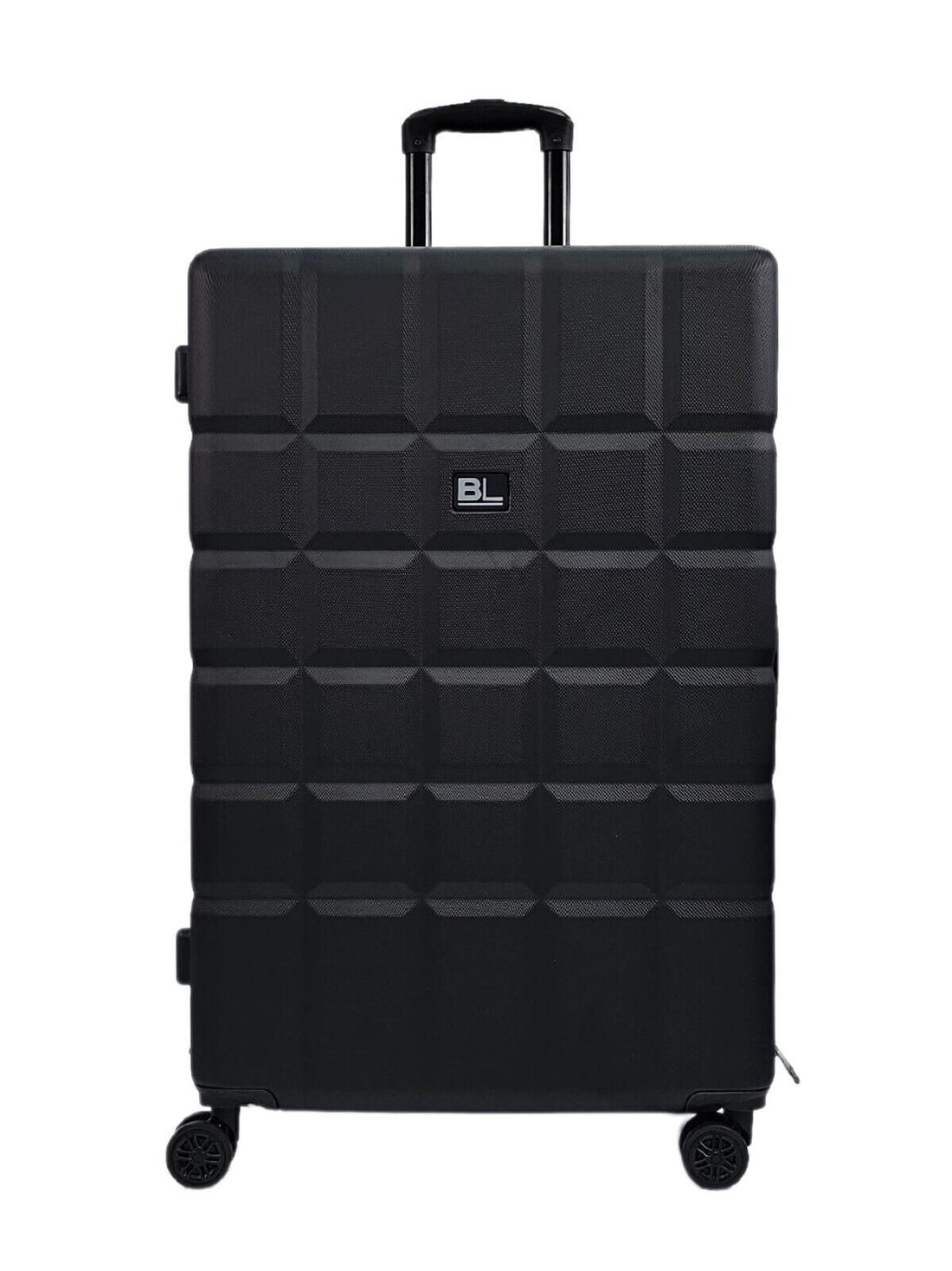 Black Hard Shell Classic Suitcase Set 8 Wheel Cabin Luggage Case Travel Bag