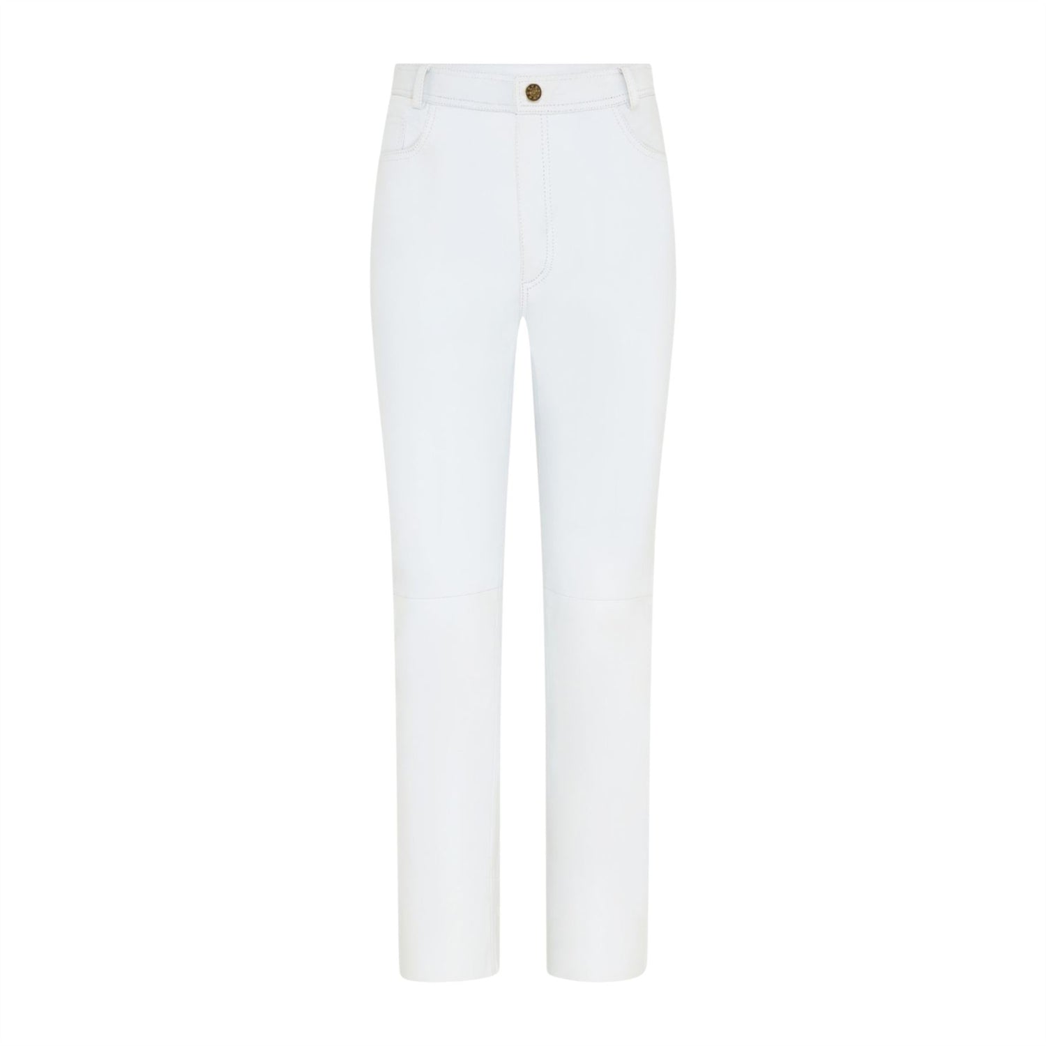 Womens Lamb Leather 501 Biker Jeans - Ankara