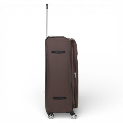 Carrollton Large Soft Shell Suitcase in Brown
