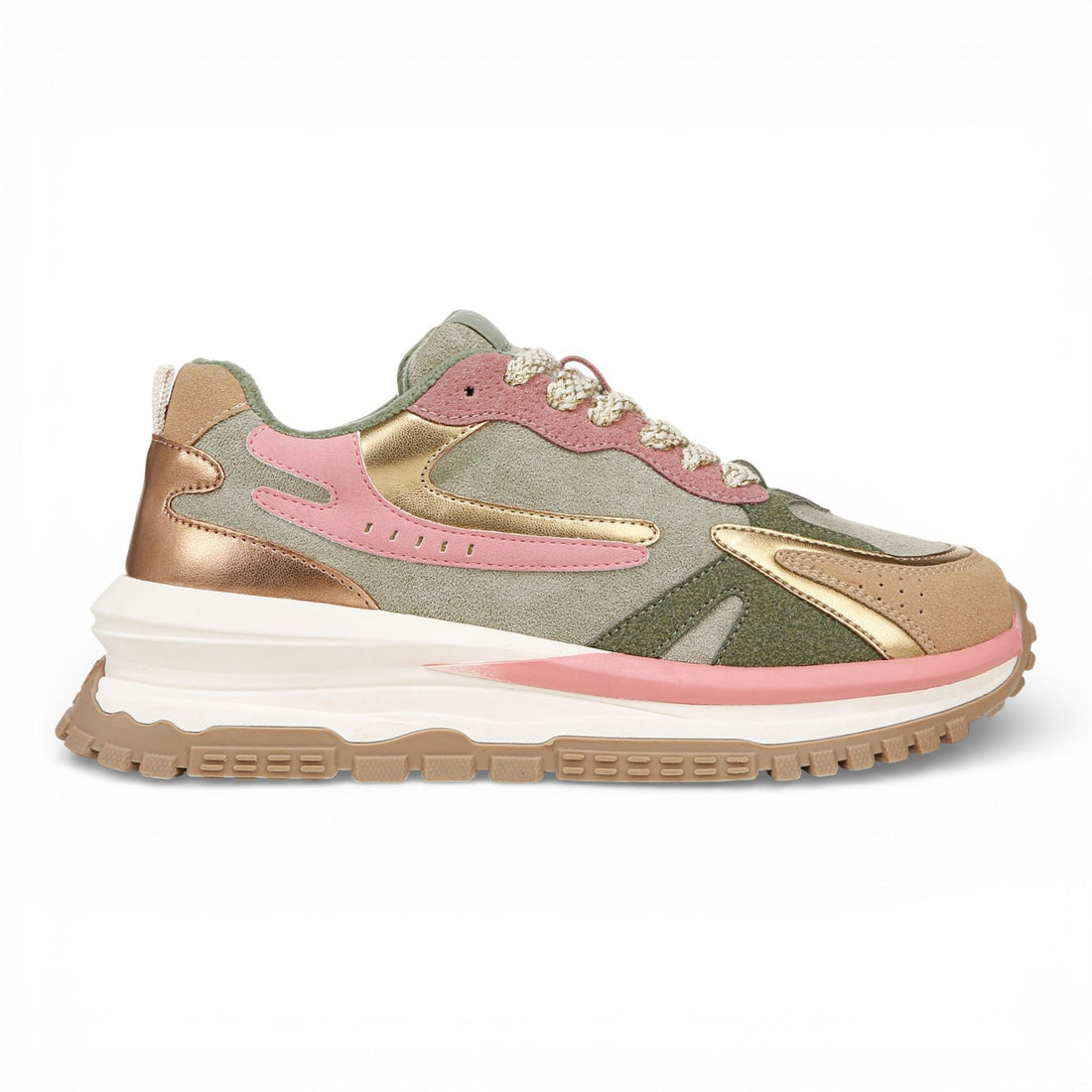 Blowfish Malibu Womens Green Pink Retro Sneaker Trainers - Leo