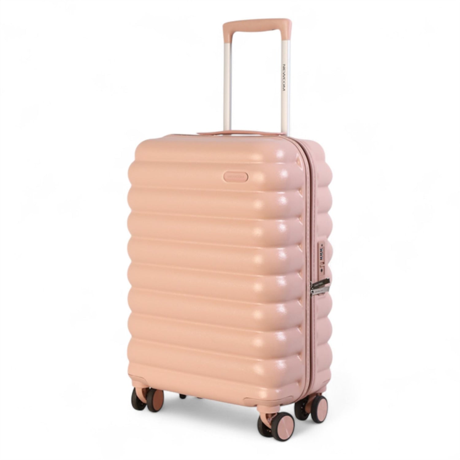 Hard Shell Cabin 37 x 22 x 55 cm Pink TSA Secure Luggage Suitcase Suitable for Easyjet, Ryanair