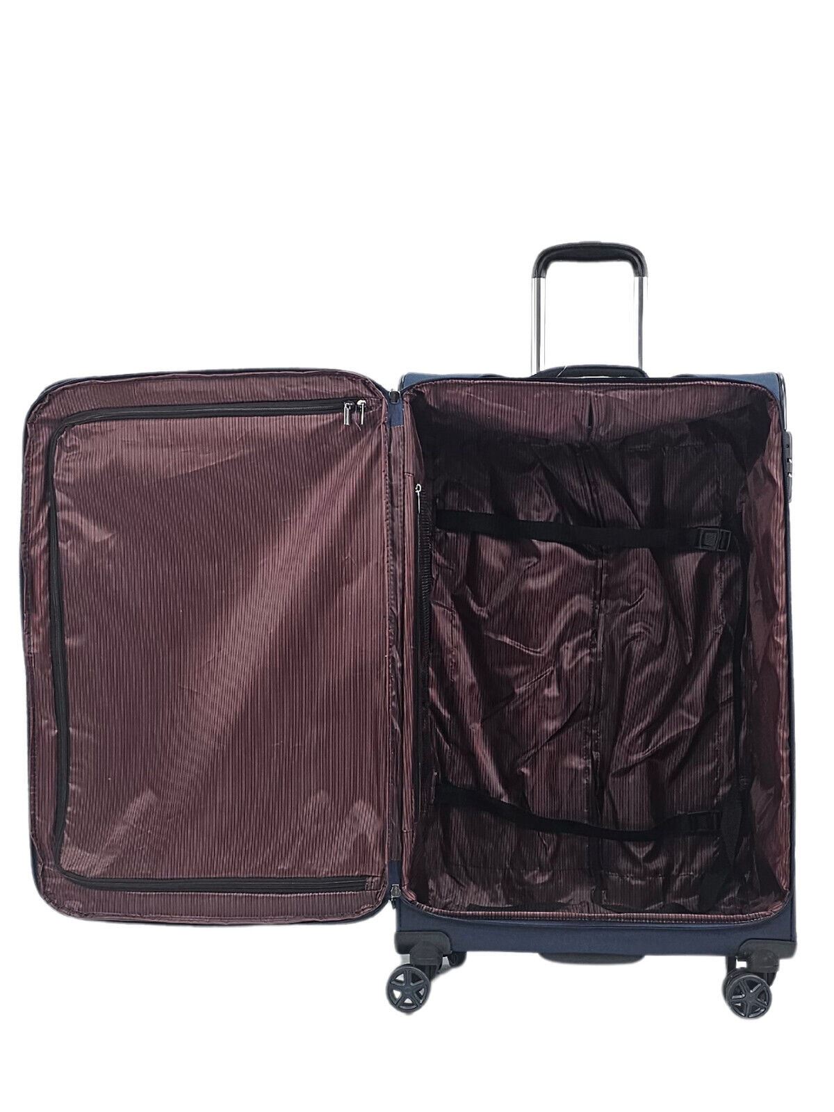 Clayton Large Soft Shell Suitcase in Navy