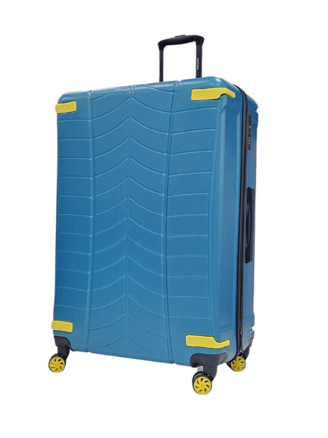 Hard Shell Blue Cabin Suitcase Set 4 Wheel Luggage Travel Bag - Upperclass Fashions 