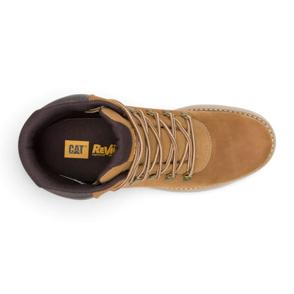 Caterpillar (CAT) Mens Bronze Brown Leather Waterproof Lace Up Boots - Pursue Hiker