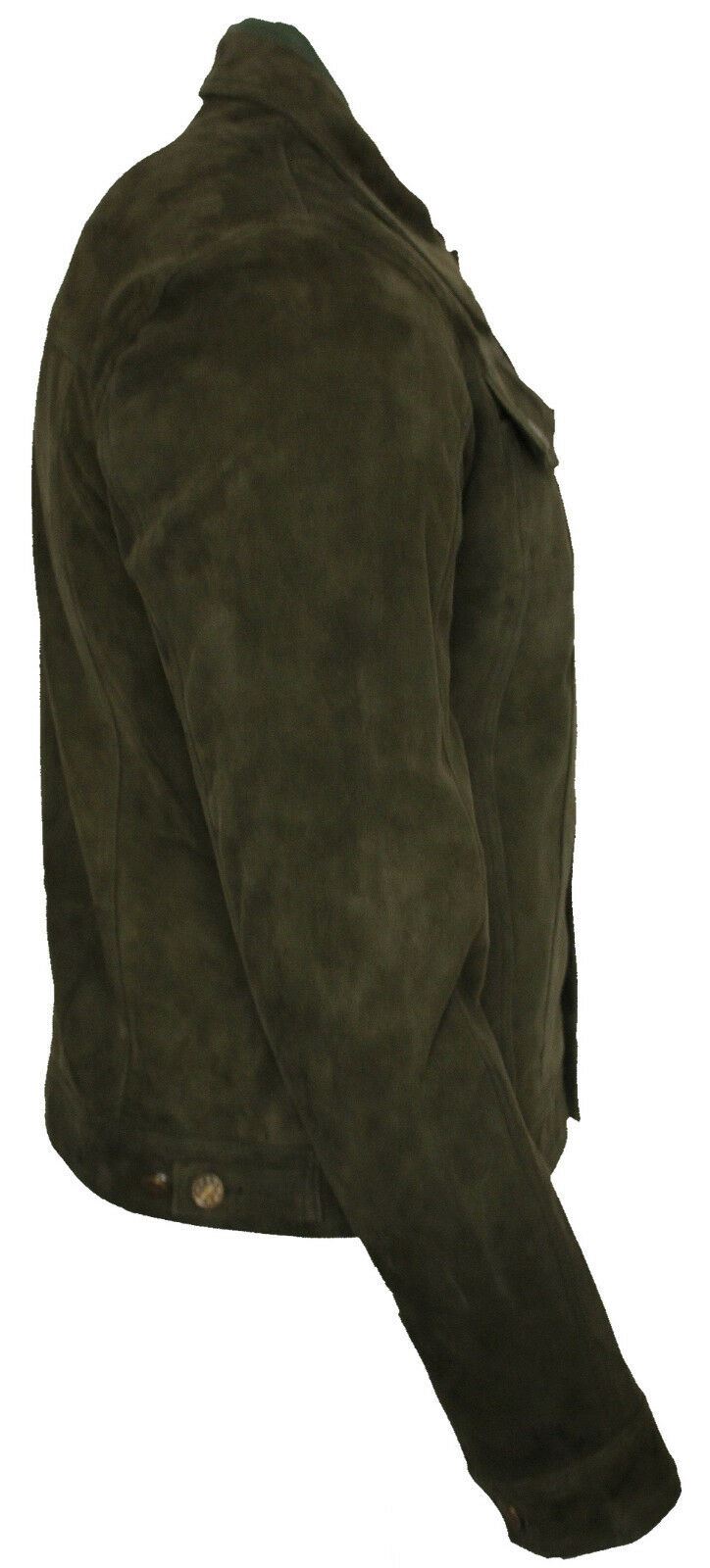 Mens Suede Leather Trucker Jacket-Dartmouth