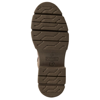 Tamaris Womens Dune Taupe Brown Leather Classic High Pull-On Chelsea Ankle Boots