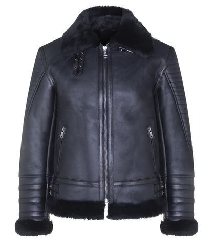 Mens Quilted Sheepskin Bomber Jacket-Horley - Upperclass Fashions 