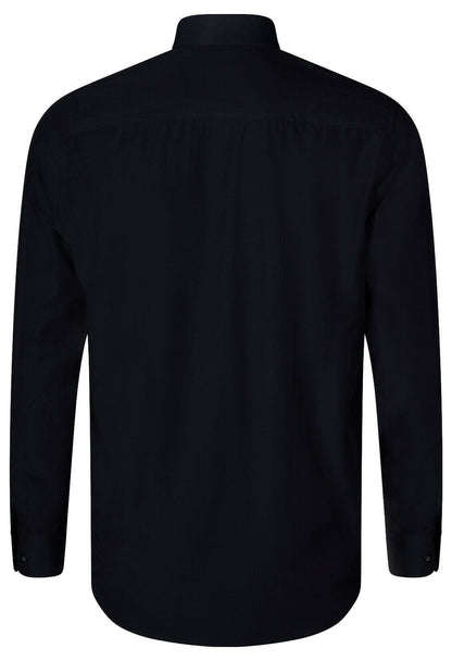 Mens Club Collar Black Shirt 1920s Peaky Blinders With Bar Poplin Pin Smart