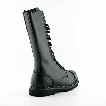 Grinders Unisex Black Punk Military Boots-King CS - Upperclass Fashions 
