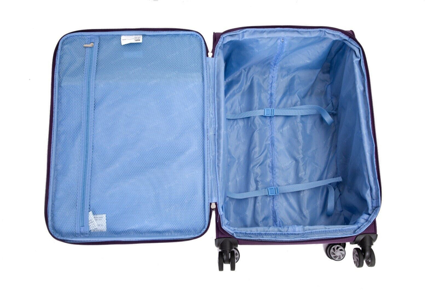 Lightweight Teal blue Cabin Suitcases 4 Wheel Luggage Travel Bag