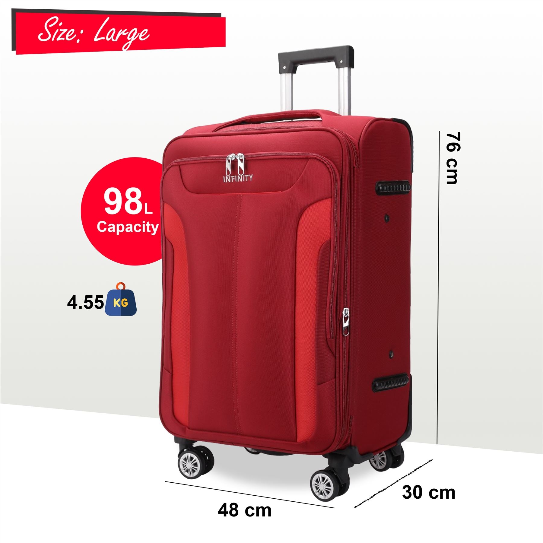 Delta Large Hard Shell Suitcase in Navy