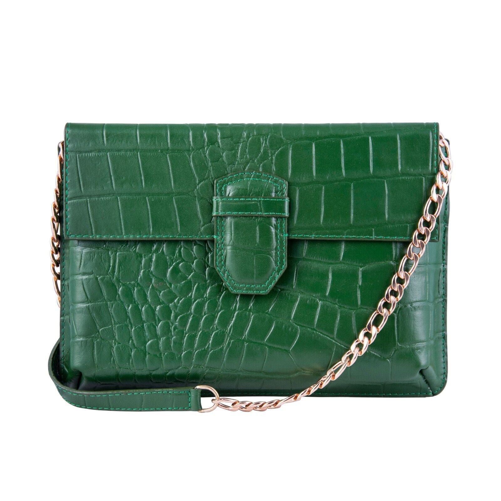 Womens Leather Clutch Cross Body Shoulder Printed Cowhide Bag