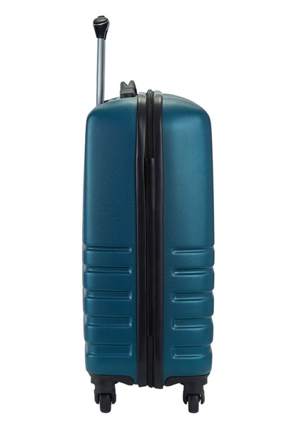 Hard Shell Teal Blue Suitcase Set 4 Wheel Cabin Luggage Trolley Travel Bag