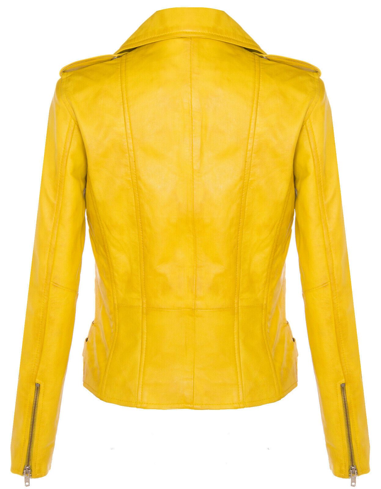 Womens Leather Brando Biker Jacket-Loddon - Upperclass Fashions 