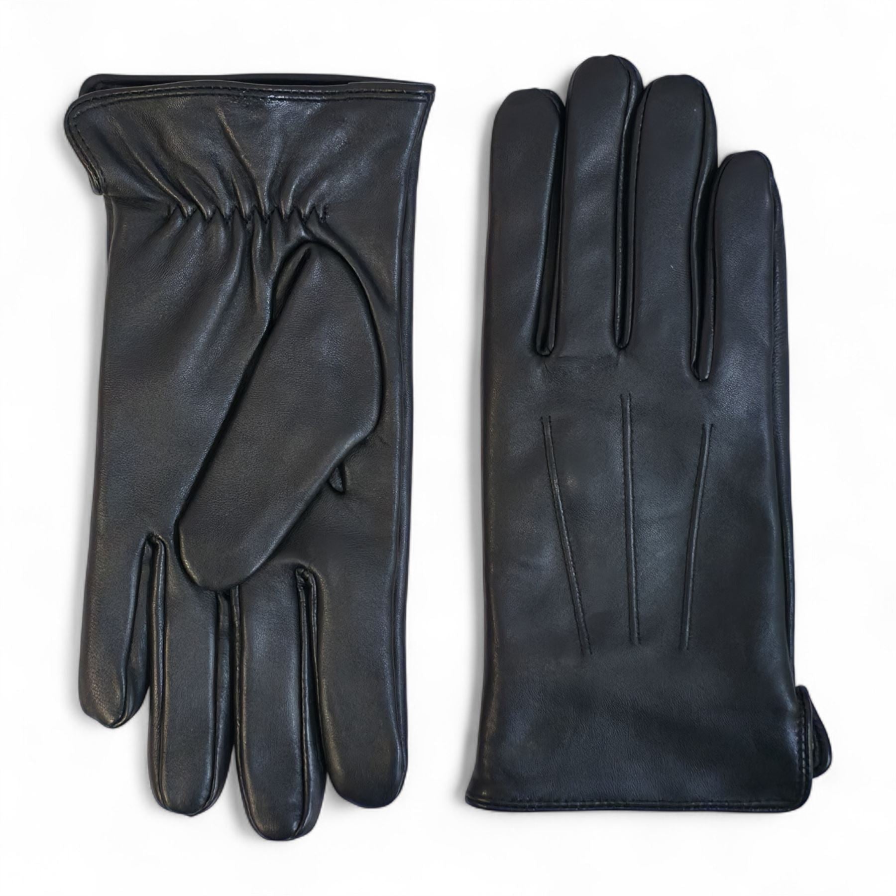 Men’s Italian Leather Warm Wool Lining Winter Gloves - M-LGV-305