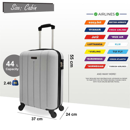 Castleberry Cabin Hard Shell Suitcase in Silver