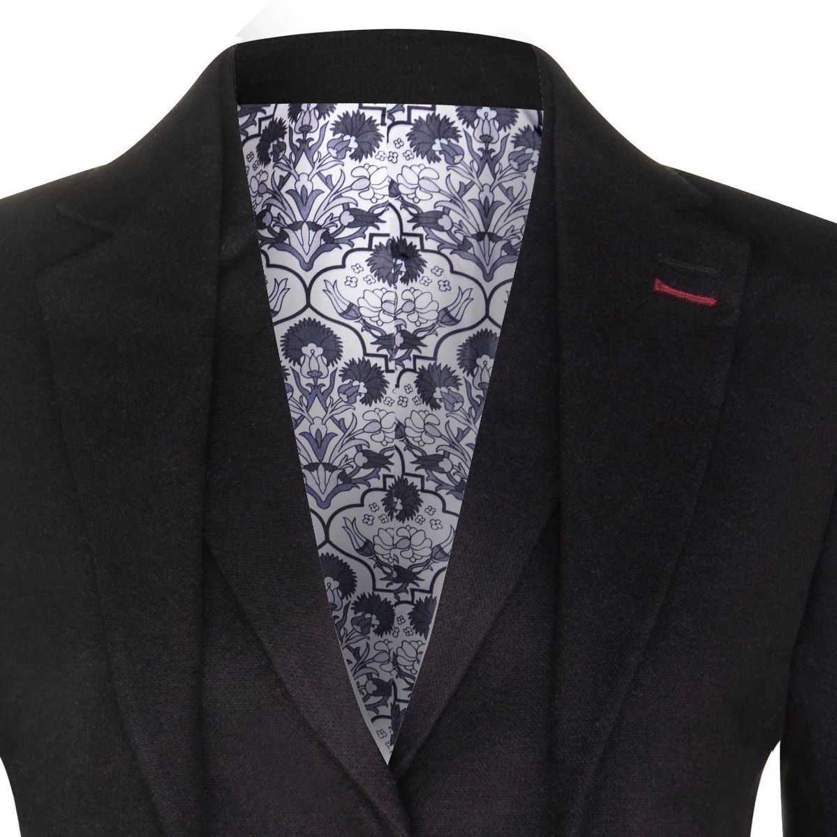 Womens 1920s Black Wool Classic Retro Vintage Blazer