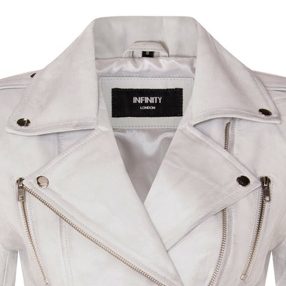 Womens Leather Brando Biker Jacket-Loddon - Upperclass Fashions 