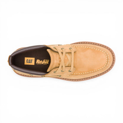 CAT (Caterpillar) Mens Honey Brown Leather Low-Cut Boots - Colorado Boat Lo