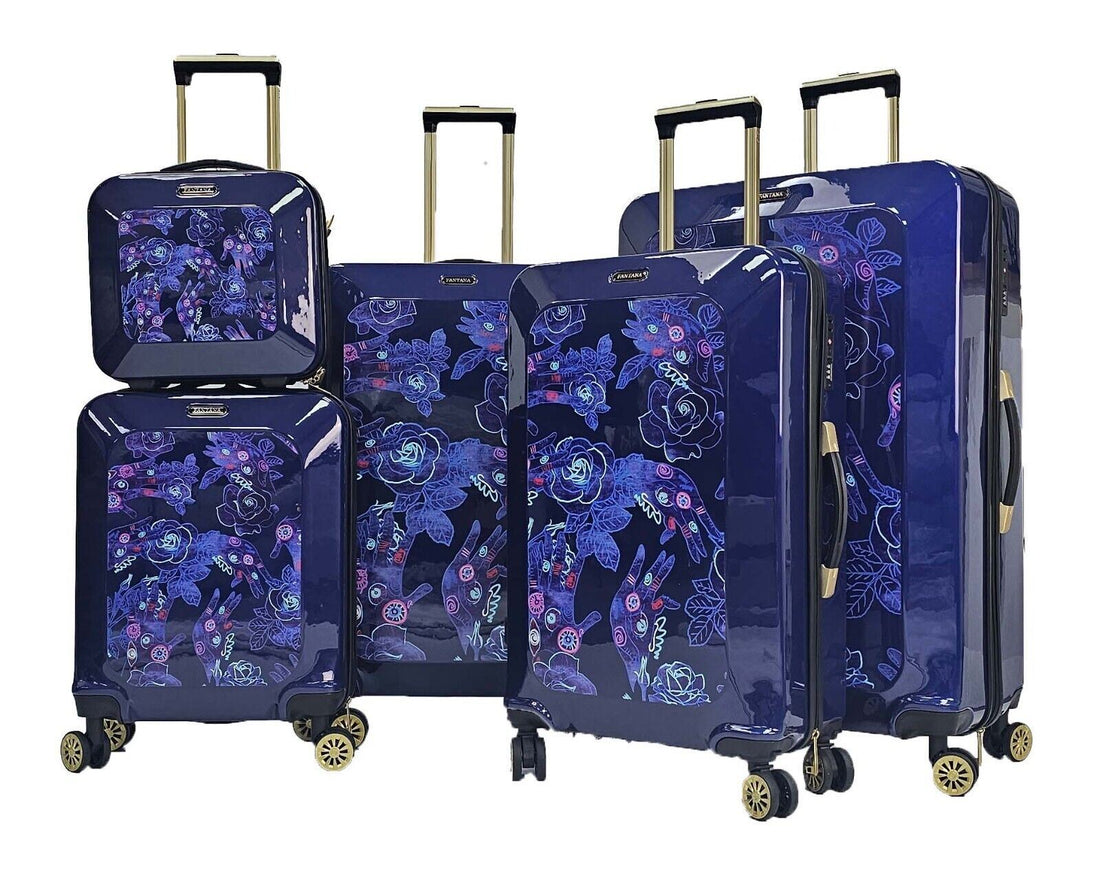 Butler Set of 5 Hard Shell Suitcase in Blue