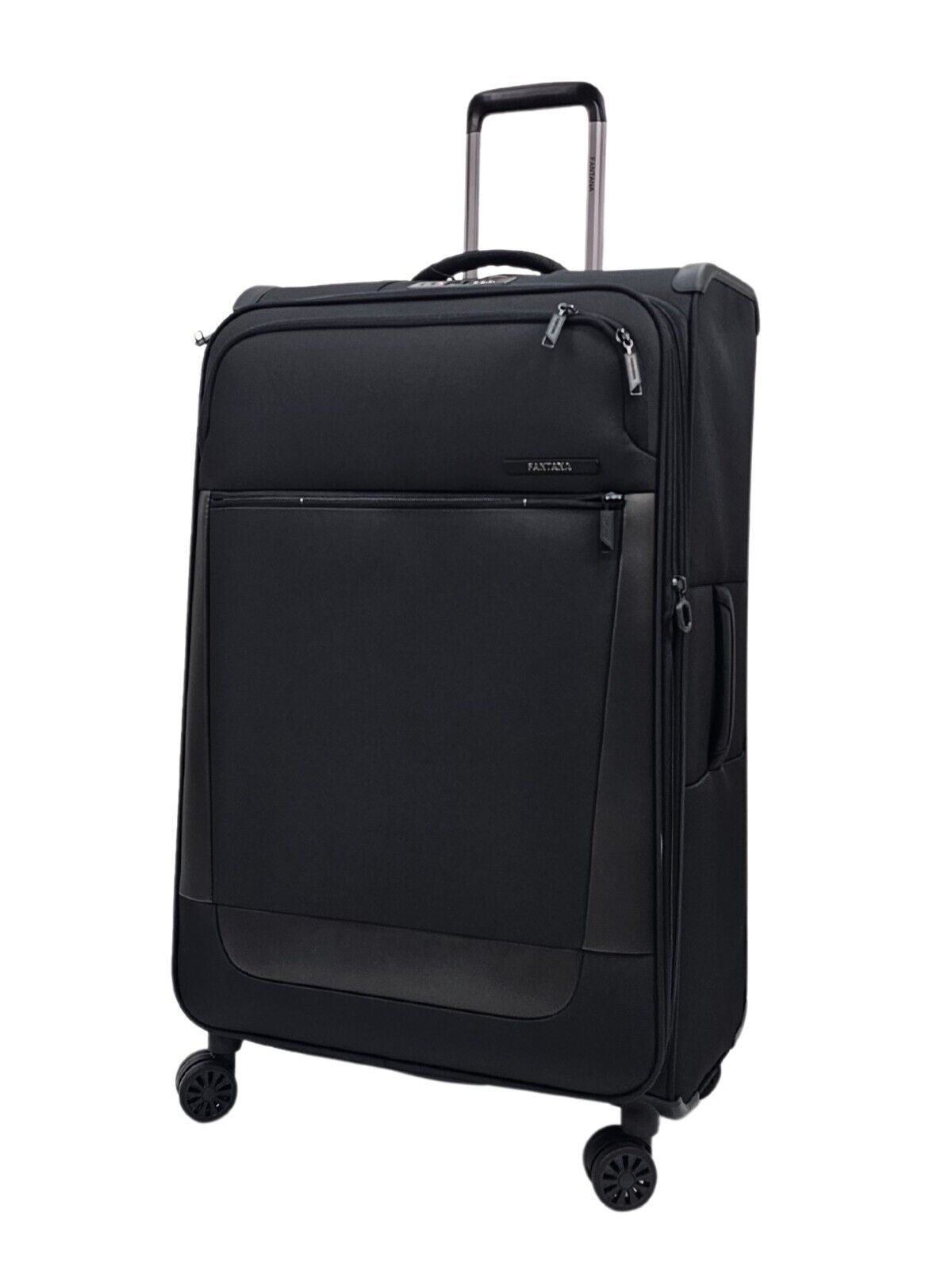 Lightweight Black Suitcases 4 Wheel Luggage Travel Cabin Bag - Upperclass Fashions 