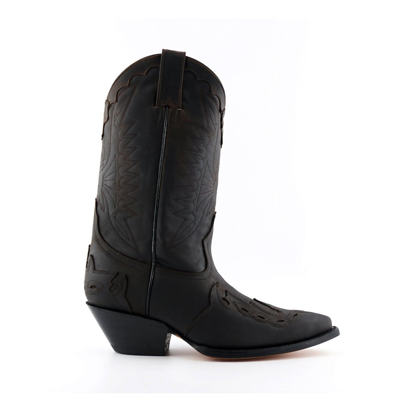 Grinders Unisex Brown Leather Cowboy Boots-Arizona HI