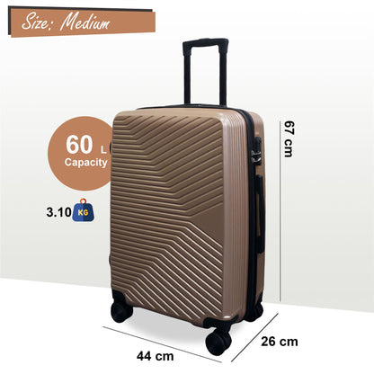 Junee Medium Hard Shell Suitcase in Gold