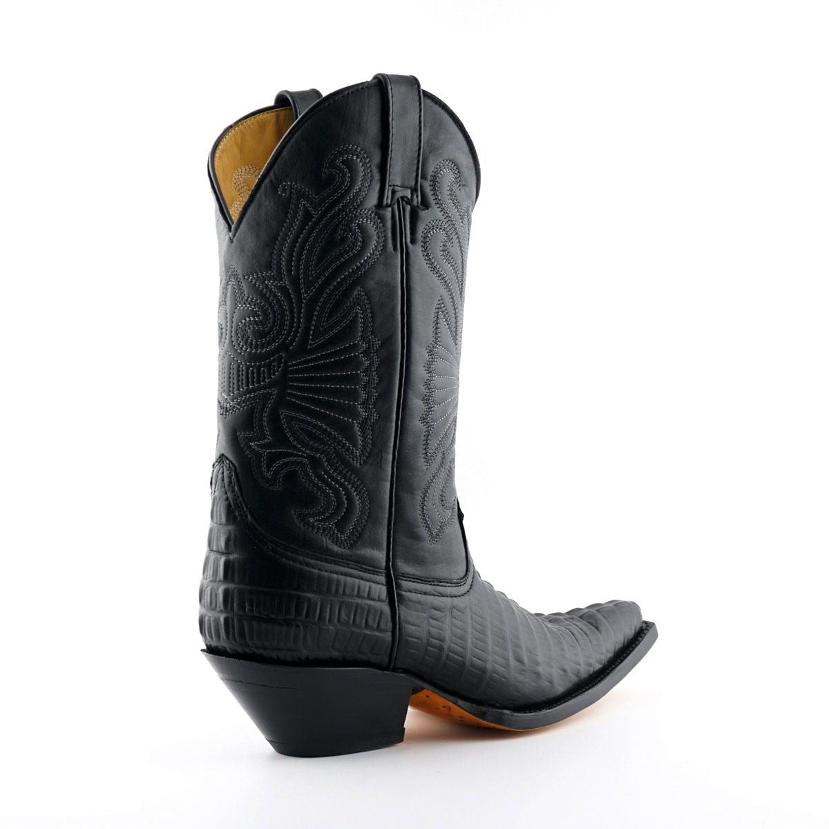 Grinders Black Leather Western Cowboy Boots – Carolina
