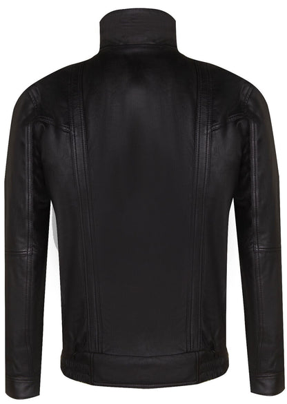 Mens Classic Leather Bluson Bomber Jacket-Cranbrook