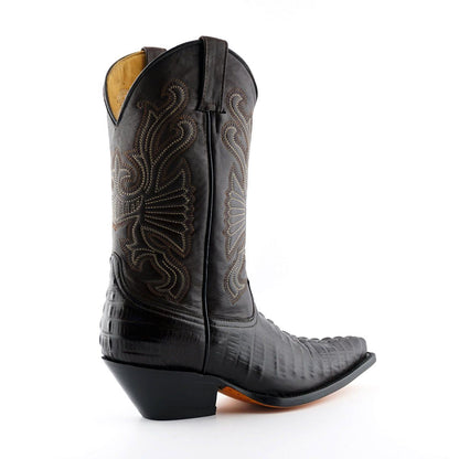 Grinders Brown Leather Western Cowboy Boots – Carolina - Upperclass Fashions 