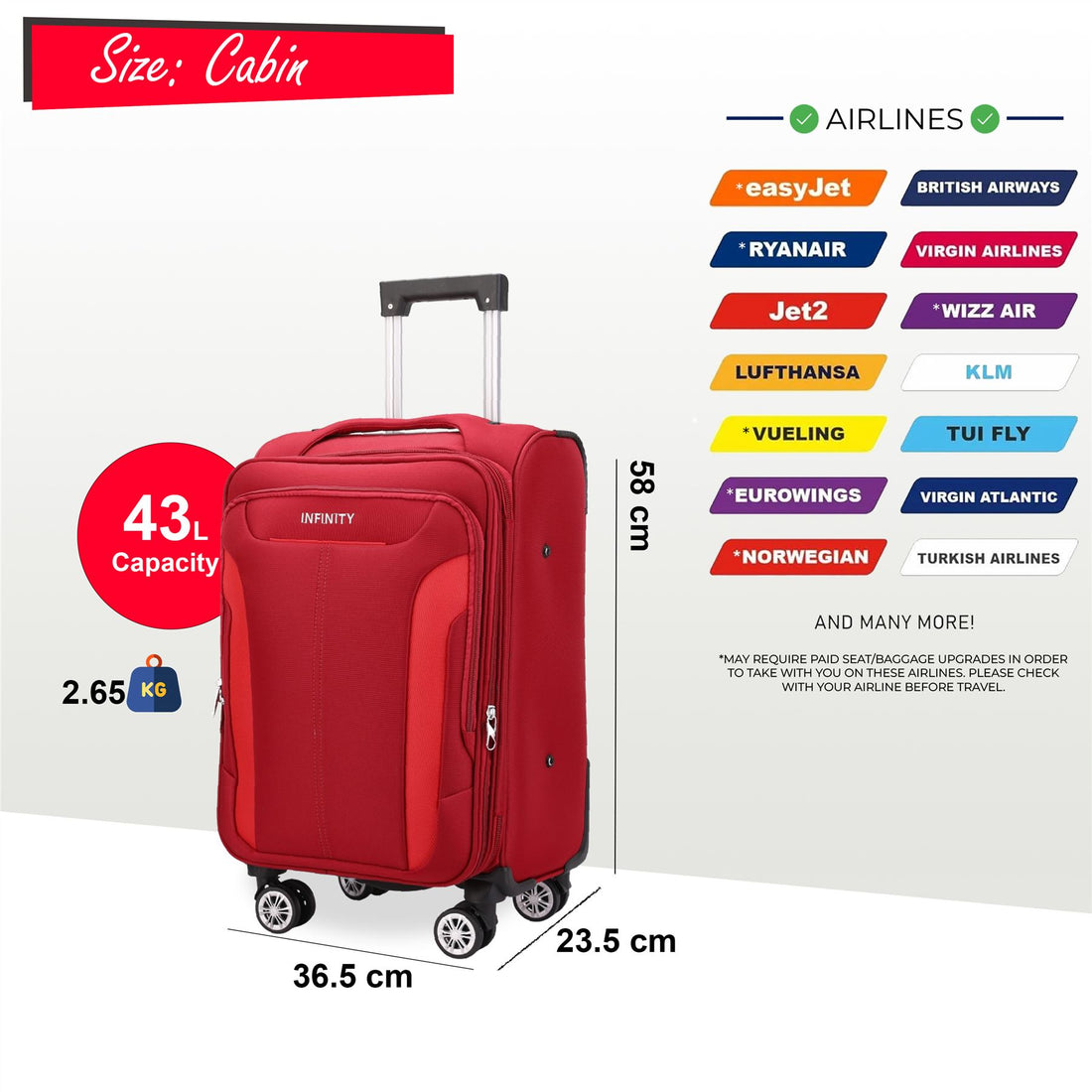 Delta Cabin Hard Shell Suitcase in Navy