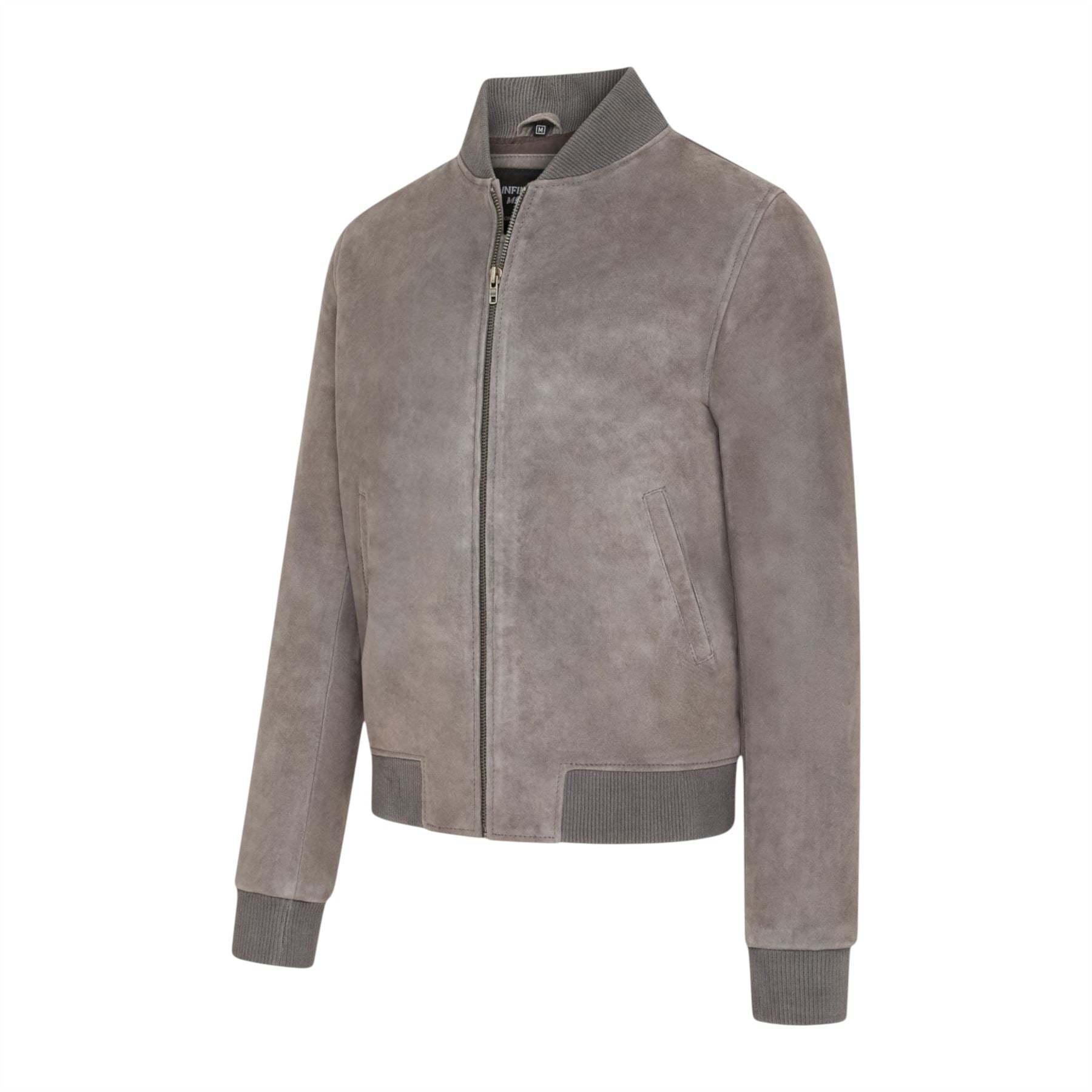 Mens Soft Goat Suede MA-1 Varsity Bomber Jacket  - Uxbridge