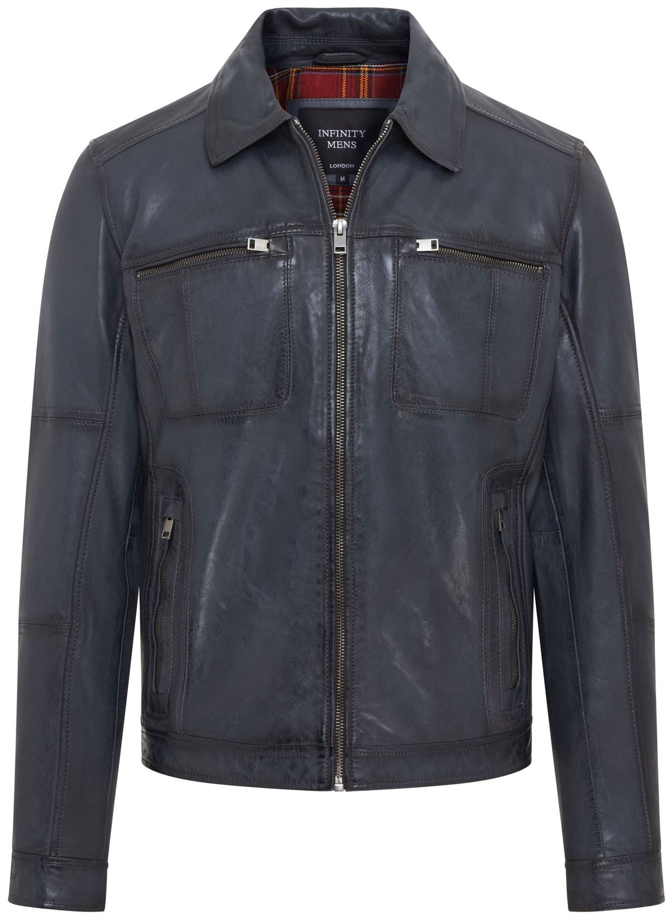 Mens Classic Leather Biker Jacket - Bettles