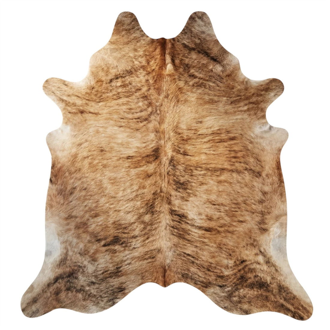 Natural Cow Leather Cowhide Hairon Rug - Light Brindle