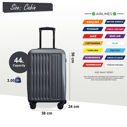 Croydon Cabin Hard Shell Suitcase in Grey