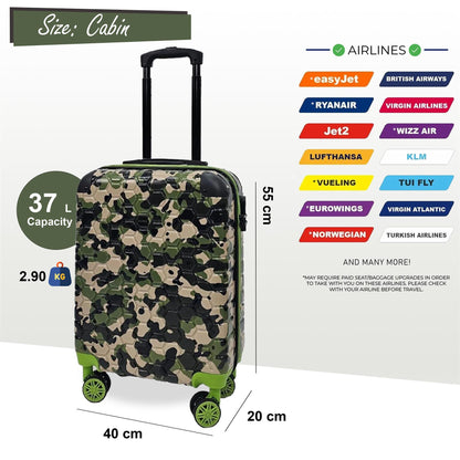 Hardshell Cabin Robust 8 Wheel ABS Luggage Travel Bag