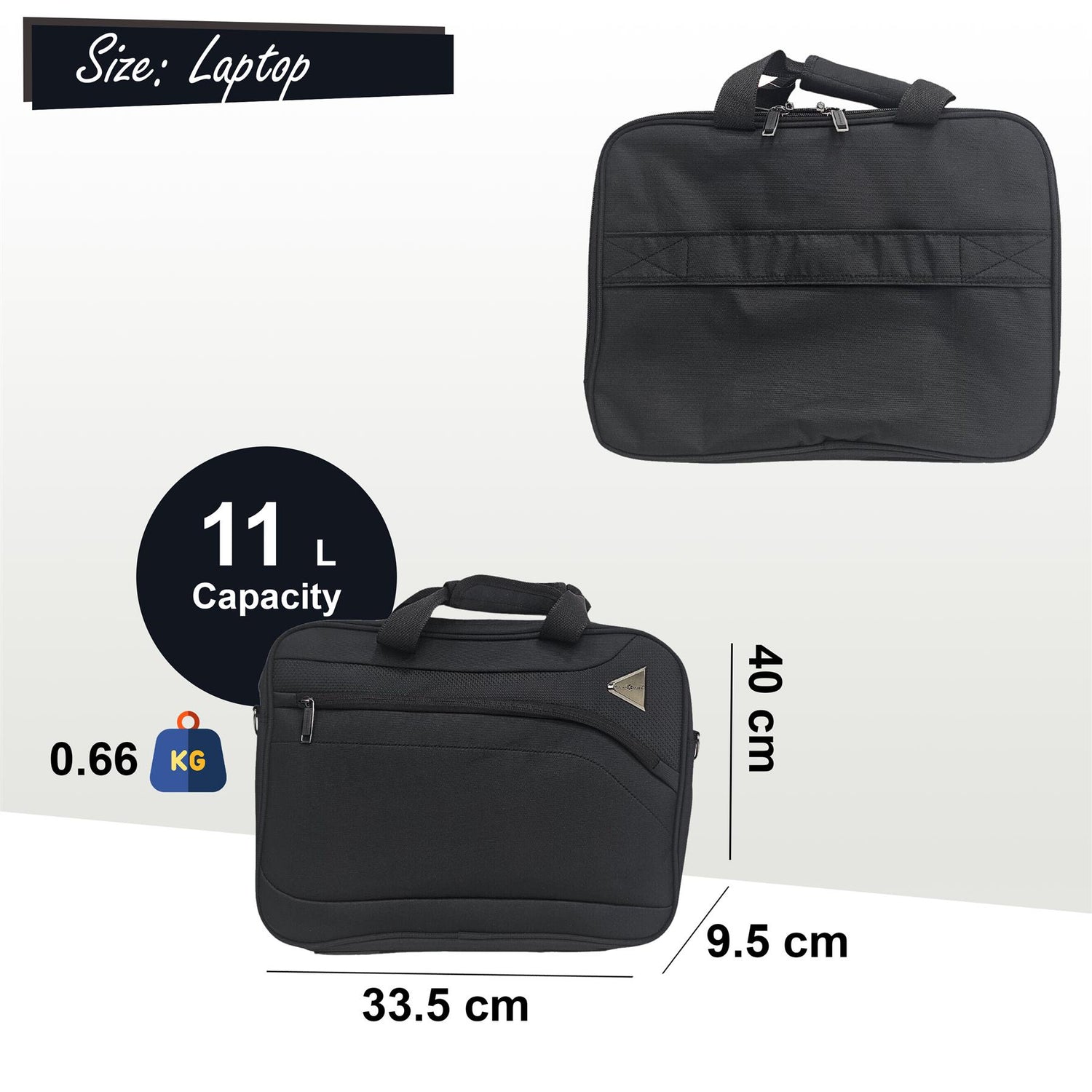 Clayton Laptop Soft Shell Suitcase in Black
