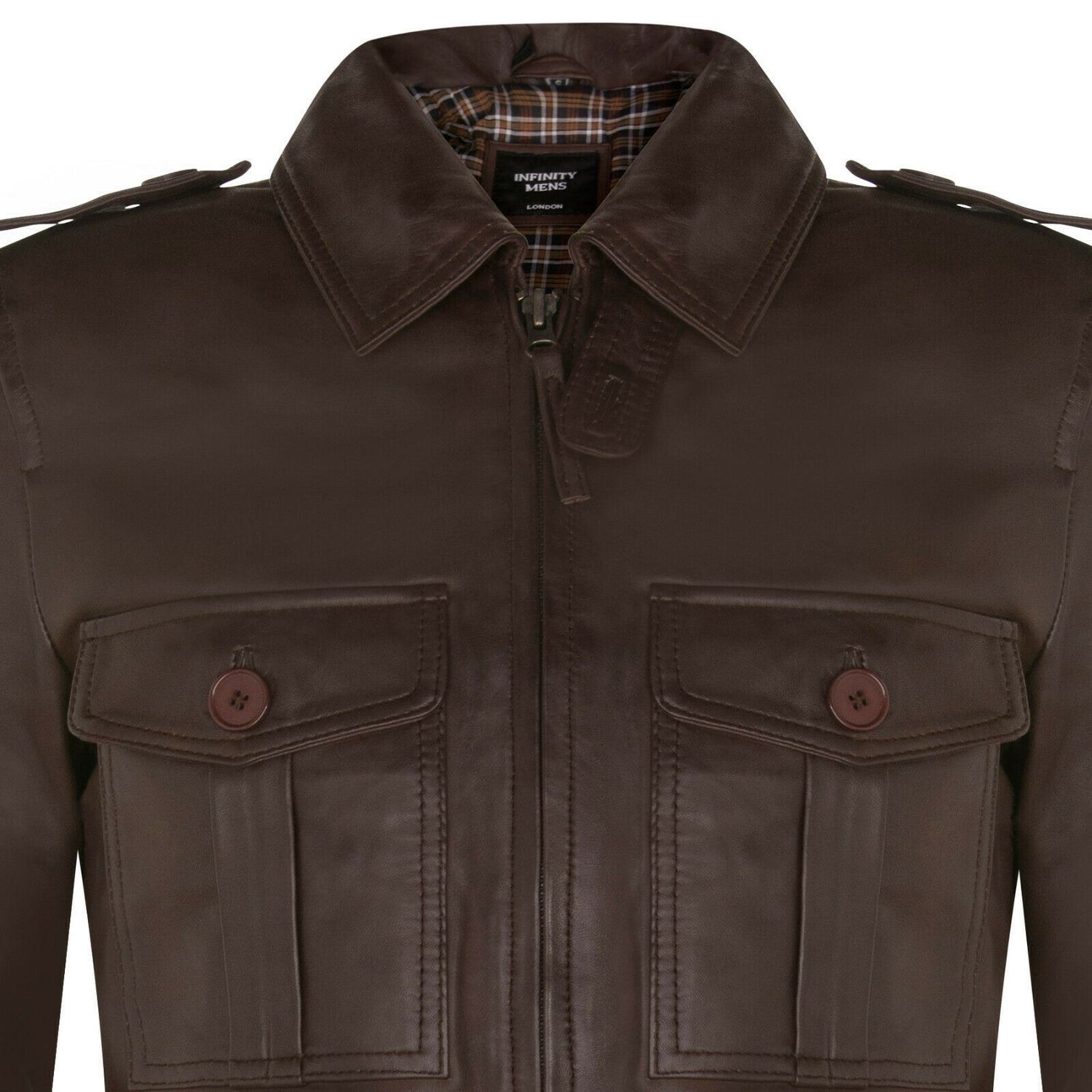 Mens Leather Safari Style Overcoat-Eastbourne - Upperclass Fashions 