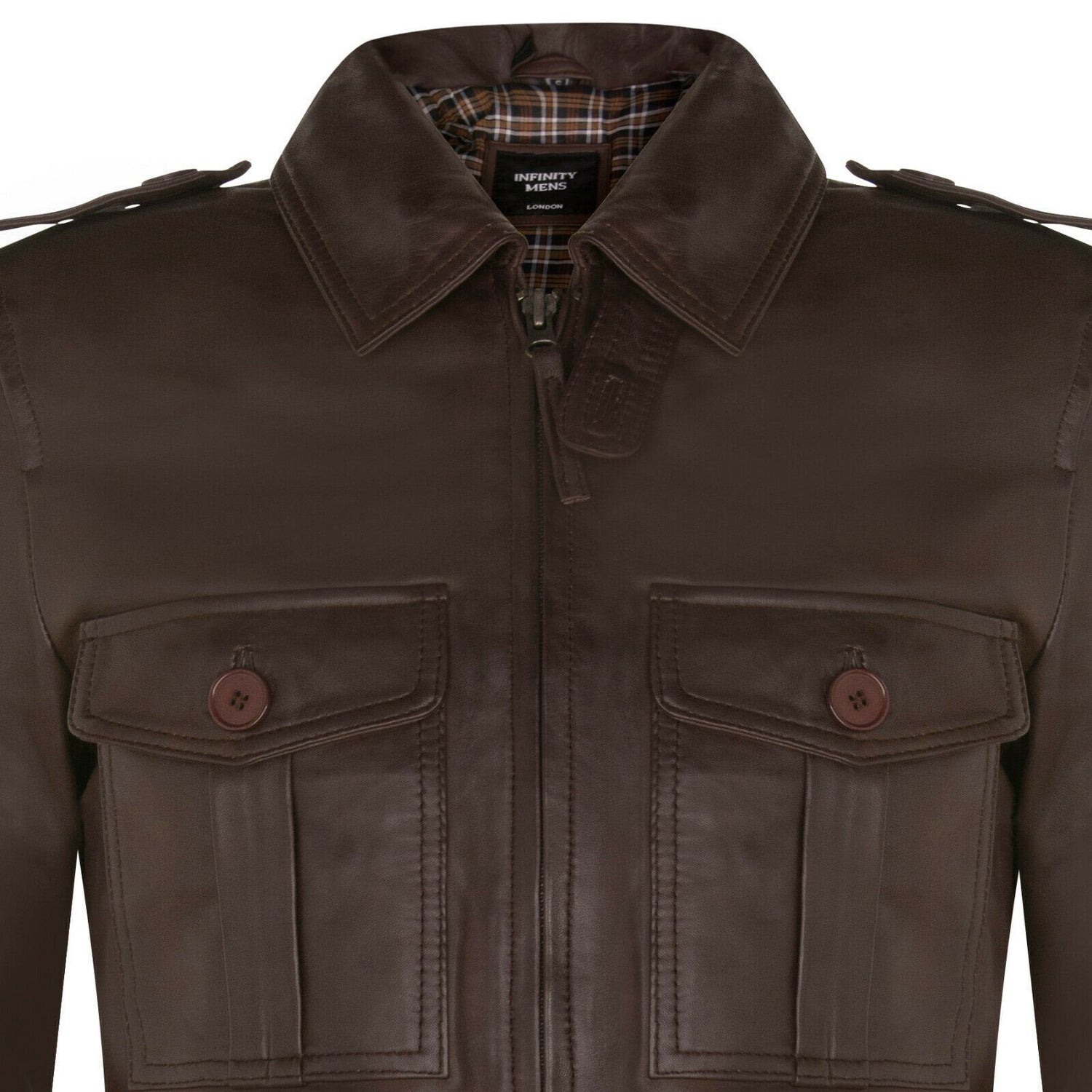 Mens Leather Safari Style Overcoat-Eastbourne