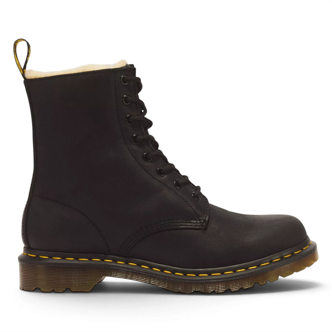 Dr Martens 1460 Serena Black Faux Fur Lined Leather Boots - 21797001