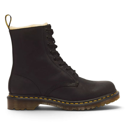 Dr Martens 1460 Serena Black Faux Fur Lined Leather Boots - 21797001