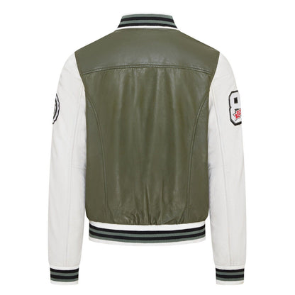 Mens Baseball Leather Letterman Bomber Jacket - Walthamstow