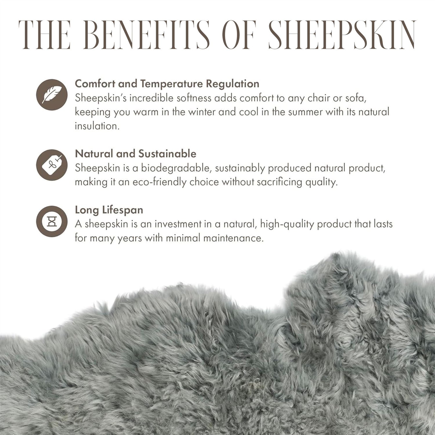 Genuine Sheepskin Natural Silky Soft Fluffy Real Wool Rug
