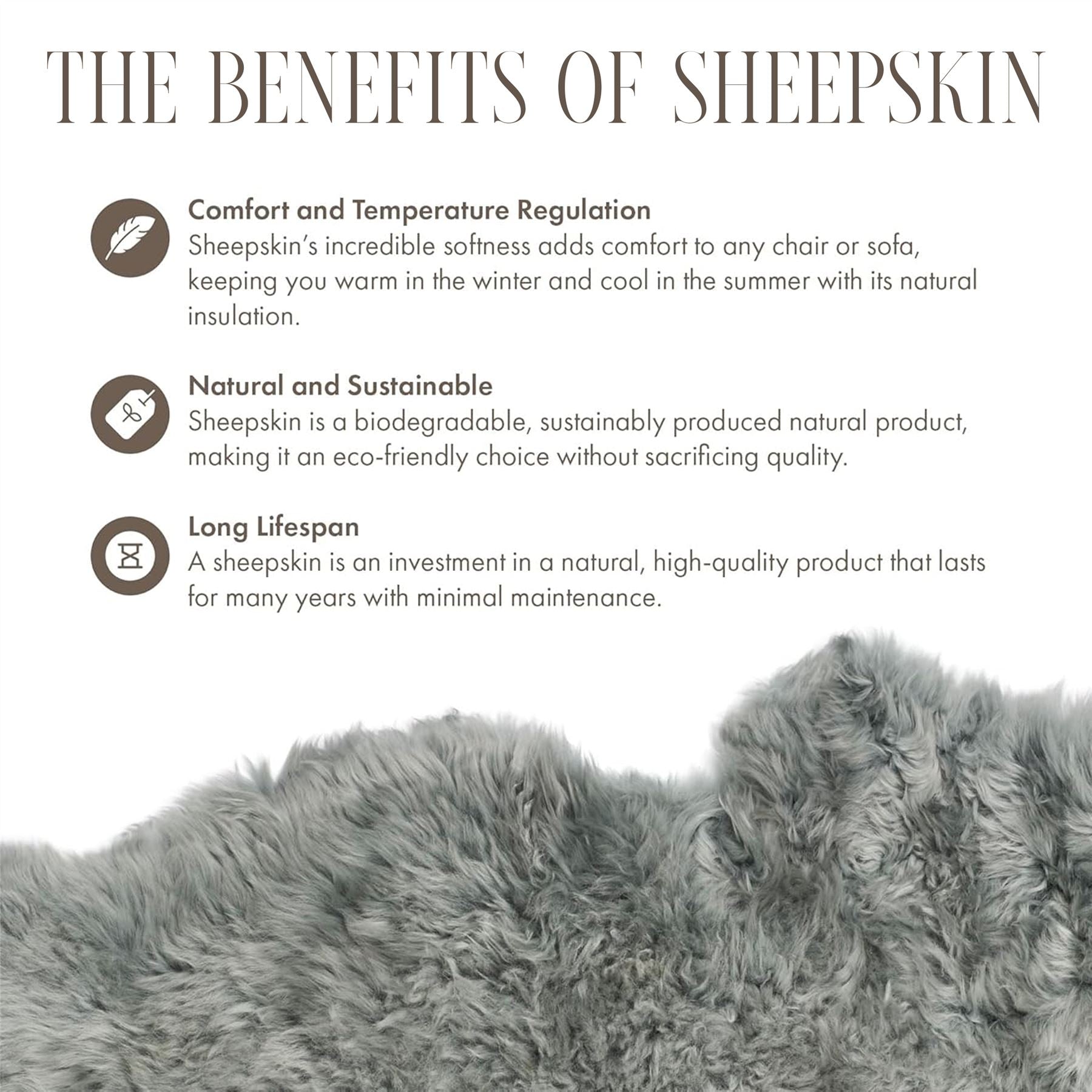 Genuine Sheepskin Natural Silky Soft Fluffy Real Wool Rug