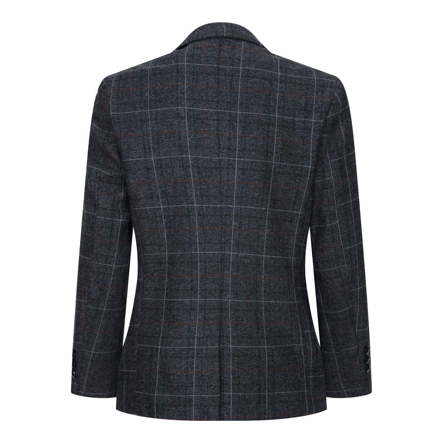 Boys 3 Piece Charcoal Grey Tweed Check Vintage Retro Suit
